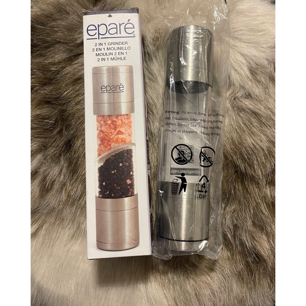 Epare dual salt and peoper grinder combo - 2 in 1 - new